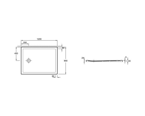 Заказать Керамический поддон 120х90 см Jacob Delafon Kyreo ENP903-00 в магазине сантехники Santeh-Crystal.ru