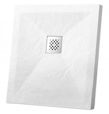 Душевой поддон из литого мрамора 80х80 см Vincea VST-4SR8080W