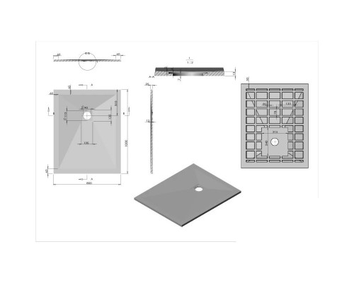 Заказать Душевой поддон из литого мрамора 100х80 см Vincea VST-4SR8010G в магазине сантехники Santeh-Crystal.ru