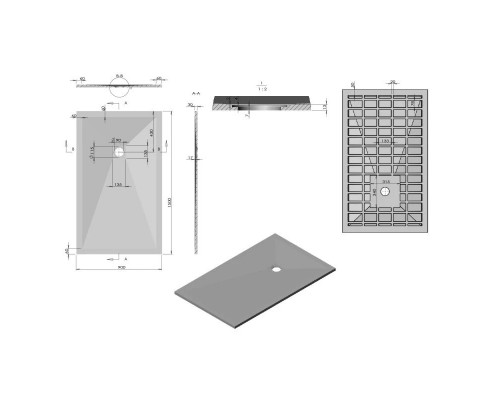 Приобрести Душевой поддон из литого мрамора 150х90 см Vincea VST-4SR9015W в магазине сантехники Santeh-Crystal.ru