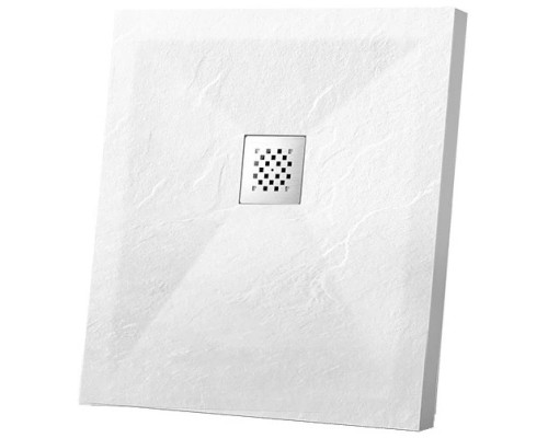 Купить Душевой поддон из литого мрамора 100х100 см Vincea VST-4SR1010W в магазине сантехники Santeh-Crystal.ru