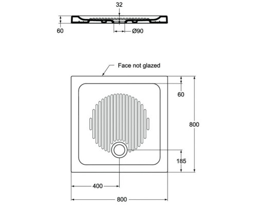 Заказать Керамический поддон 80х80 см Ideal Standard Connect T266001 в магазине сантехники Santeh-Crystal.ru