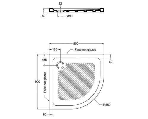Купить Керамический поддон 90х90 см Ideal Standard Connect T266901 в магазине сантехники Santeh-Crystal.ru