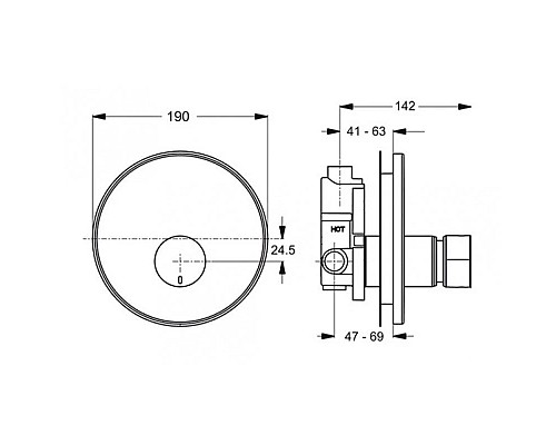 Купить Смывное устройство для писсуара Ideal Standard Ceraplus B8300AA в магазине сантехники Santeh-Crystal.ru