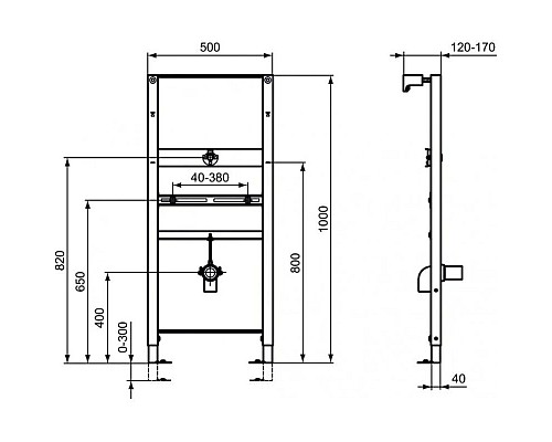 Заказать Монтажный элемент для писсуара Ideal Standard Prosys R010367 в магазине сантехники Santeh-Crystal.ru