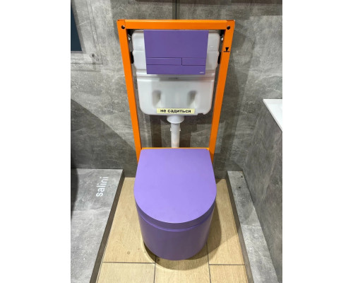 Кнопка смыва Salini S-Stone Puro 30P2MST2S2M0000F4005 для инсталляции, сине-сиреневый матовый
