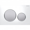 Смывная клавиша Geberit Sigma20 белый/матовый хром/матовый хром для двойного смыва 115.882.KL.1