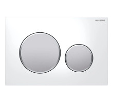 Смывная клавиша Geberit Sigma20 белый/матовый хром/матовый хром для двойного смыва 115.882.KL.1
