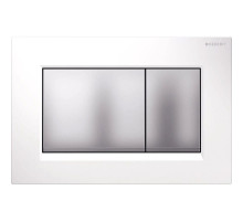 Смывная клавиша Geberit Sigma30 белый/матовый хром/матовый хром для двойного смыва 115.883.KL.1