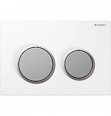 Смывная клавиша Geberit Omega20 белый/матовый хром/матовый хром для двойного смыва 115.085.KL.1