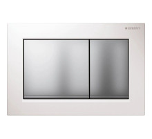 Смывная клавиша Geberit Omega30 белый/матовый хром/матовый хром для двойного смыва 115.080.KL.1