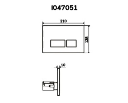 Заказать Смывная клавиша Am.Pm Pro S глянцевый хром I047051 в магазине сантехники Santeh-Crystal.ru