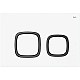 Купить Смывная клавиша IDDIS Unifix белый матовый/черный матовый/белый матовый UNI04WBi77 в магазине сантехники Santeh-Crystal.ru