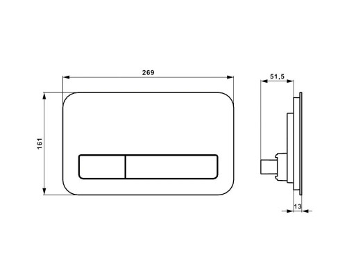 Приобрести Смывная клавиша Villeroy & Boch ViConnect 200G белый глянец 922400RE в магазине сантехники Santeh-Crystal.ru