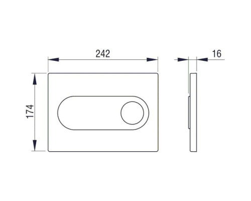 Заказать Смывная клавиша Pestan Onyx черный матовый/матовый хром 40006364 в магазине сантехники Santeh-Crystal.ru