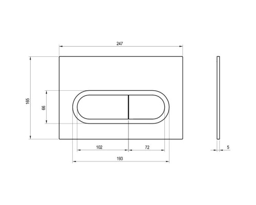 Приобрести Смывная клавиша черный матовый Ravak Chrome X01797 в магазине сантехники Santeh-Crystal.ru