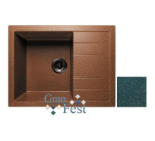 Кухонная мойка зеленый GranFest Quadro GF-Q650L