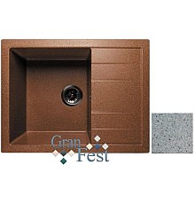 Кухонная мойка серый GranFest Quadro GF-Q650L