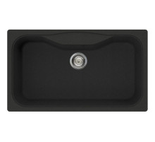 Кухонная мойка черный Tetogranit Omoikiri Maru 86-BL