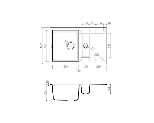 Купить Кухонная мойка эверест Tetogranit Omoikiri Sakaime 78-2-EV в магазине сантехники Santeh-Crystal.ru