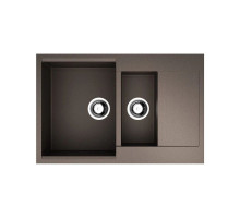 Кухонная мойка темный шоколад Artgranit Omoikiri Daisen 78-2-BL