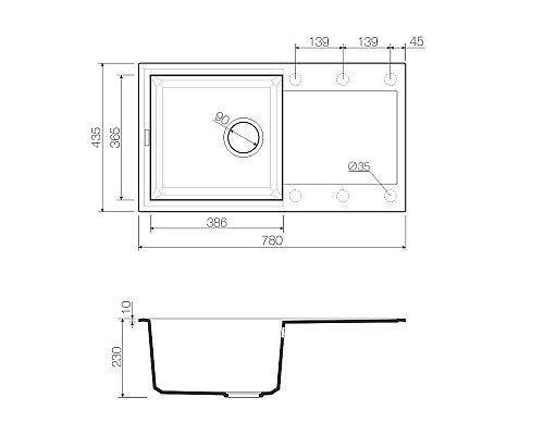 Купить Кухонная мойка шампань Tetogranit Omoikiri Sakaime 78-СH в магазине сантехники Santeh-Crystal.ru