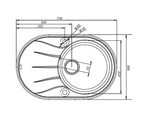 Приобрести Кухонная мойка черный IDDIS Kitchen G K11B771I87 в магазине сантехники Santeh-Crystal.ru