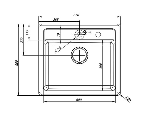 Купить Кухонная мойка шоколад IDDIS Vane G V31C571I87 в магазине сантехники Santeh-Crystal.ru