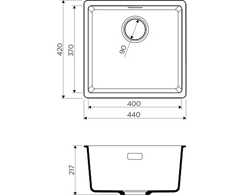 Приобрести Кухонная мойка пастила Artgranit Omoikiri Kata 44-U-PA в магазине сантехники Santeh-Crystal.ru