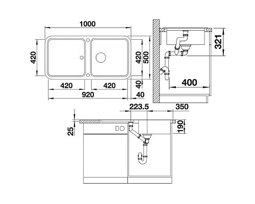 Приобрести Кухонная мойка Blanco Yova XL 6S InFino антрацит 523594 в магазине сантехники Santeh-Crystal.ru