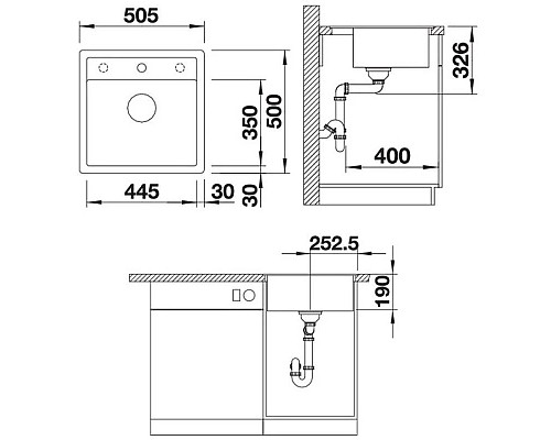 Заказать Кухонная мойка Blanco Dalago 5-F антрацит 518530 в магазине сантехники Santeh-Crystal.ru