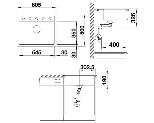 Заказать Кухонная мойка Blanco Dalago 6-F антрацит 514773 в магазине сантехники Santeh-Crystal.ru