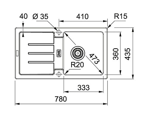 Купить Кухонная мойка Franke Strata STG 614-78 сахара 114.0312.543 в магазине сантехники Santeh-Crystal.ru