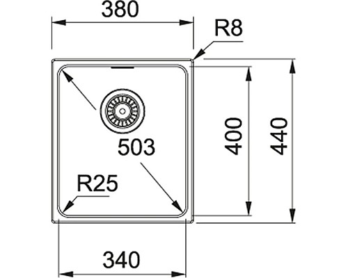 Купить Кухонная мойка Franke Kubus KBG 110-34 оникс 125.0176.637 в магазине сантехники Santeh-Crystal.ru