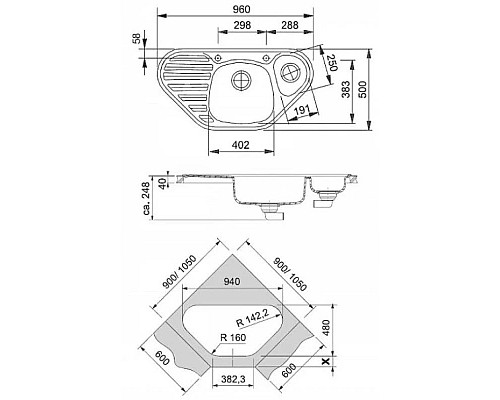 Заказать Кухонная мойка Franke Calypso COG 651E белый 114.0184.970 в магазине сантехники Santeh-Crystal.ru