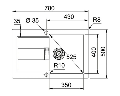 Приобрести Кухонная мойка Tectonite Franke Sirius SID 611-78 полярный белый 114.0443.346 в магазине сантехники Santeh-Crystal.ru