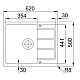 Заказать Кухонная мойка Tectonite Franke Sirius SID 611-62/44 полярный белый 114.0489.208 в магазине сантехники Santeh-Crystal.ru