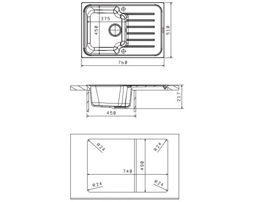Приобрести Кухонная мойка Florentina Tais жасмин 20.260.B0760.201 в магазине сантехники Santeh-Crystal.ru