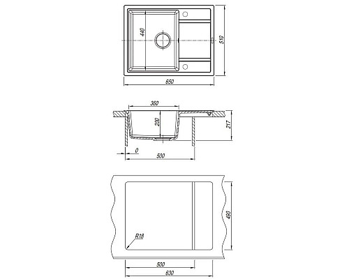 Заказать Кухонная мойка Florentina Lipsi жасмин 20.125.C0650.201 в магазине сантехники Santeh-Crystal.ru