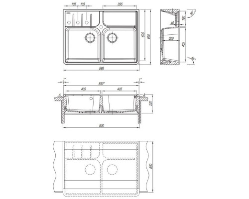 Заказать Кухонная мойка Florentina Villaggio мокко 20.385.F898.303 в магазине сантехники Santeh-Crystal.ru
