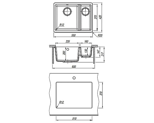 Заказать Кухонная мойка Florentina Vega мокко 22.325.D0510.303 в магазине сантехники Santeh-Crystal.ru