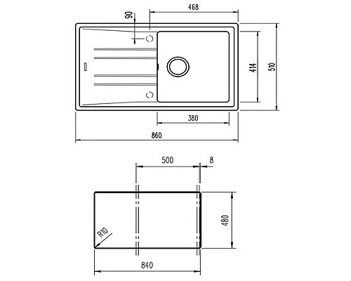 Купить Кухонная мойка Teka Stone 50 B-TG белый арктик 115330019 в магазине сантехники Santeh-Crystal.ru