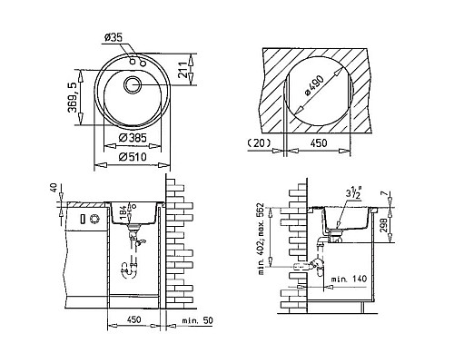 Купить Кухонная мойка Teka Centroval 45 B-TG карбон 40143216 в магазине сантехники Santeh-Crystal.ru