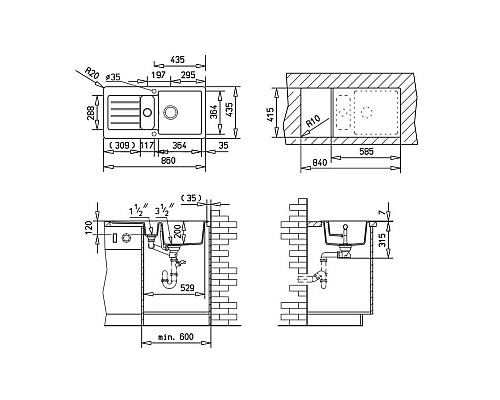 Купить Кухонная мойка Teka Kea 60 B-TG белый арктик 40143373 в магазине сантехники Santeh-Crystal.ru