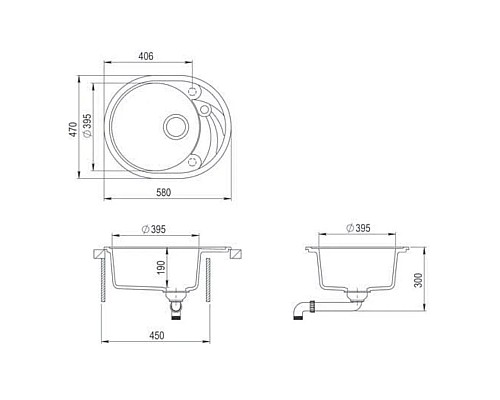 Купить Кухонная мойка Teka Clave 45 S-TQ черный металлик 40148150 в магазине сантехники Santeh-Crystal.ru