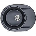 Кухонная мойка Paulmark Oval черный металлик PM316502-BLM