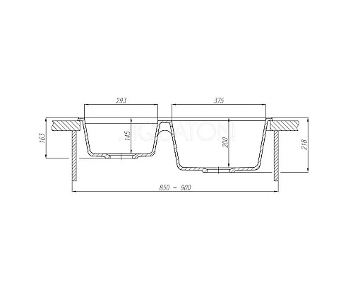 Купить Кухонная мойка Акватон Делия графит 1A723132DE210 в магазине сантехники Santeh-Crystal.ru