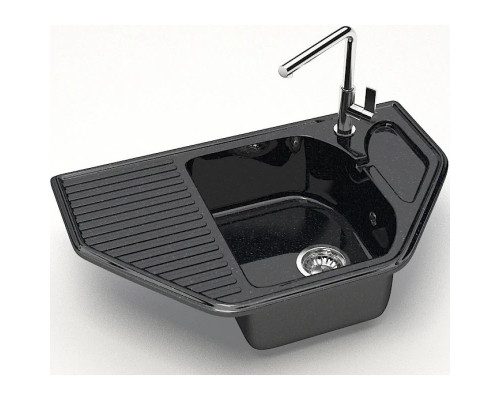 Купить Кухонная мойка Marrbaxx Рики Z22 черный глянец Z022Q004 в магазине сантехники Santeh-Crystal.ru