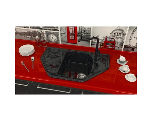 Купить Кухонная мойка Marrbaxx Рики Z22 черный глянец Z022Q004 в магазине сантехники Santeh-Crystal.ru