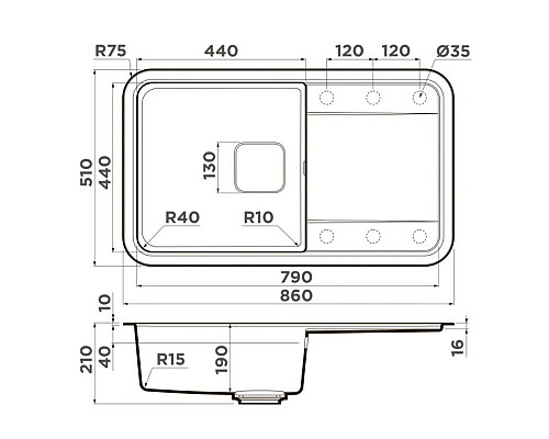 Заказать Кухонная мойка Artgranit Omoikiri Tasogare 86-GR ленинградский серый 4993459 в магазине сантехники Santeh-Crystal.ru